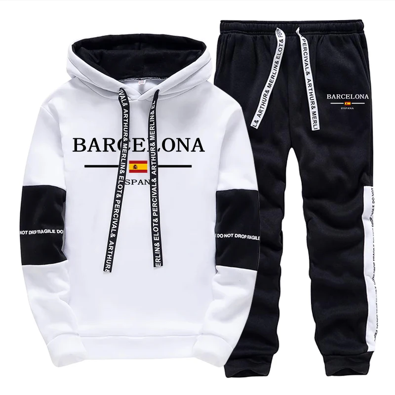 Street Fashion Barcelona - Setelan Olahraga Pria Barcelona, Sweatshirt dan