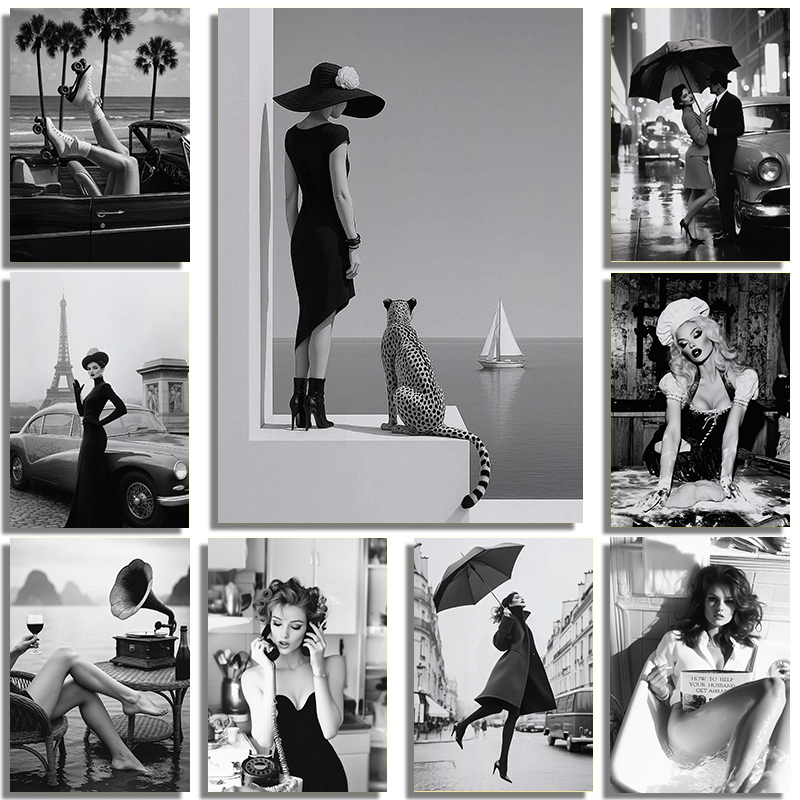 Street Fashion Luxury - Poster Potret Seni Model Kecantikan Seksi