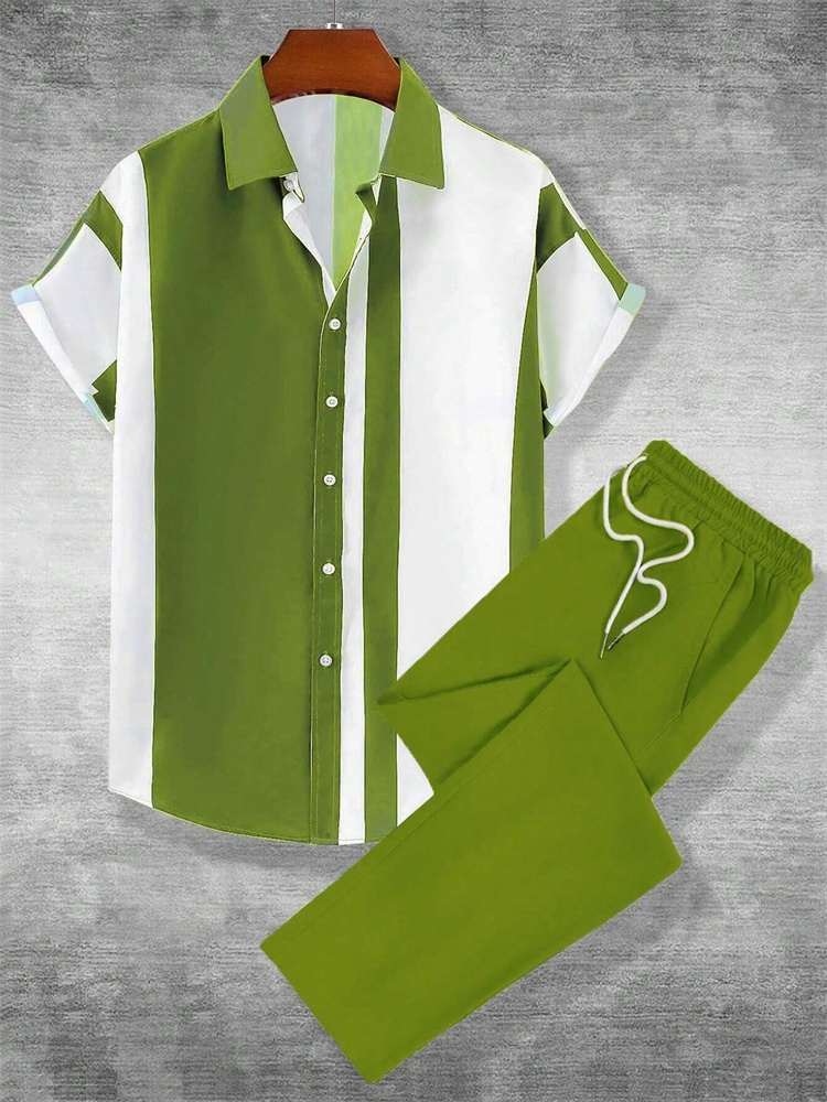 Street Fashion Trends 2025 - Set Kemeja Pria Musim Gugur 2025
