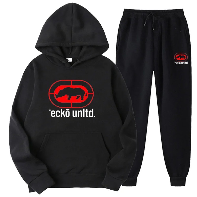 Street Fashion Winter - Ecko Unltd. Setelan Hoodie dan Celana