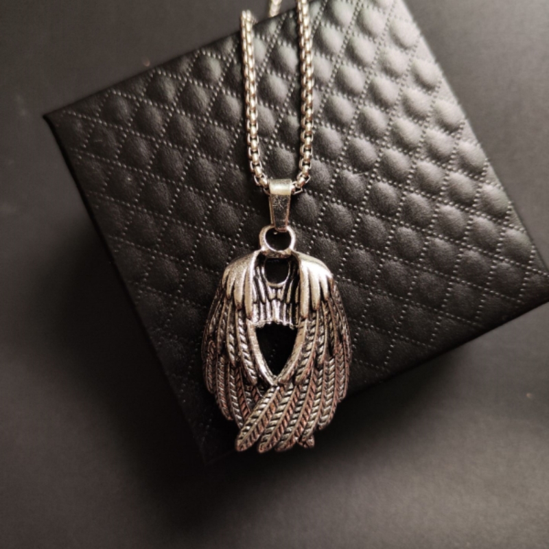 Japanese Street Fashion Female - Kalung Sayap Penjaga Retro Niche Kepribadian