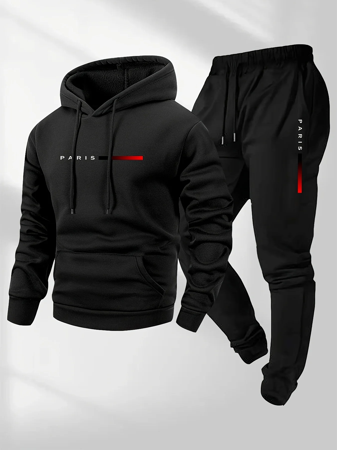 Street Fashion Winter - Set Pakaian Olahraga Pria Motif Huruf