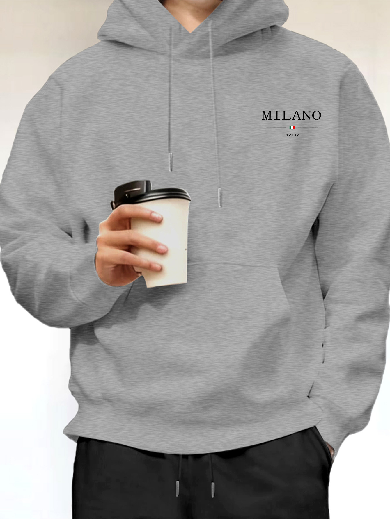 Hoodie Pria Minimalis Motif Hu - Street Fashion Milan ulasan dan harga