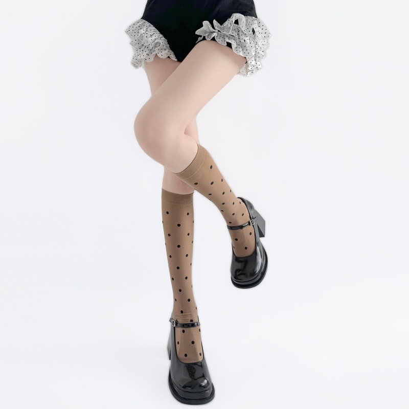 Kaus Kaki Setinggi Betis Motif - Japanese Street Fashion Female ulasan dan harga