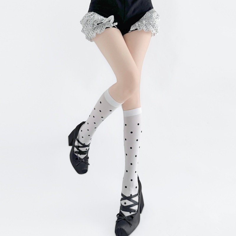 Kaus Kaki Setinggi Betis Motif - Japanese Street Fashion Female ulasan dan harga