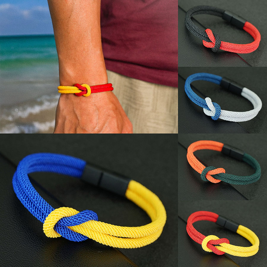 Gelang Tali Pria 5 Gaya Simpul - Street Fashion Milan ulasan dan harga