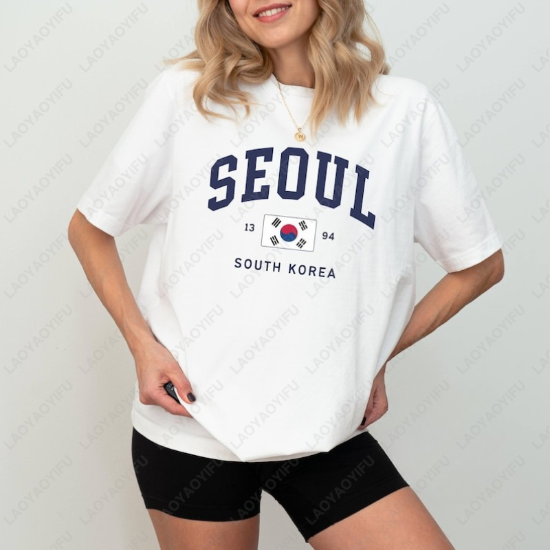 Kaus Uniseks Bendera Korea Sel - Street Fashion Seoul ulasan dan harga