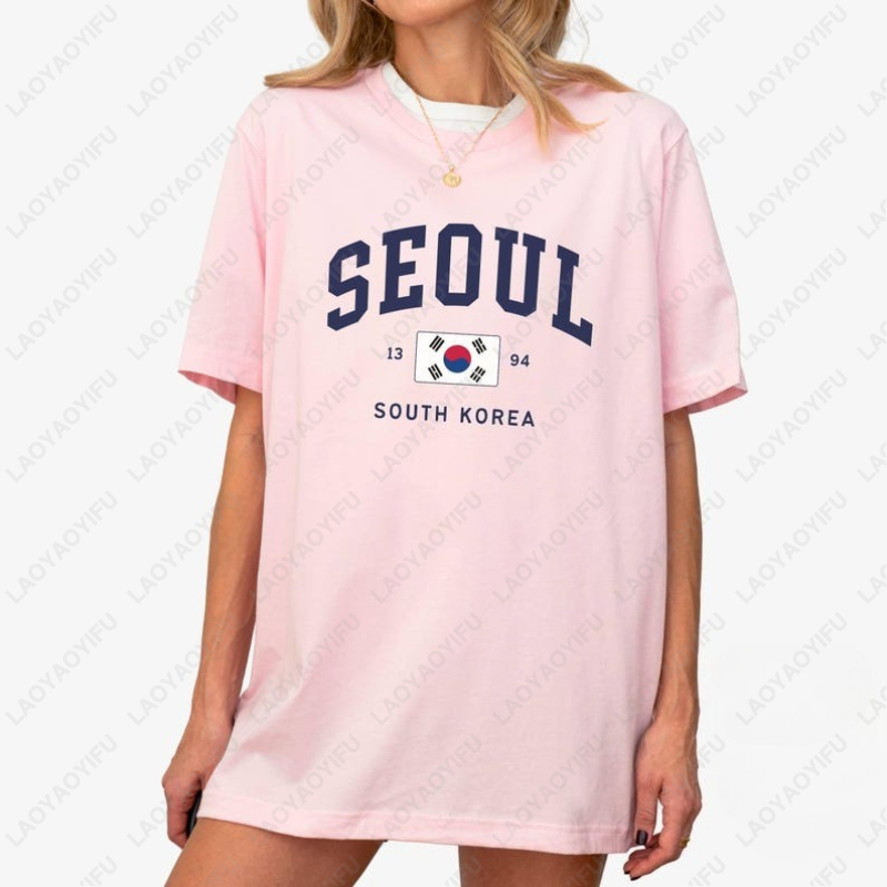 Kaus Uniseks Bendera Korea Sel - Street Fashion Seoul ulasan dan harga