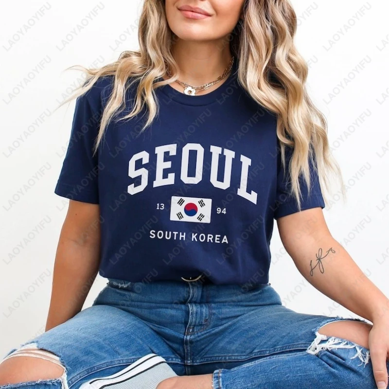 Kaus Uniseks Bendera Korea Sel - Street Fashion Seoul ulasan dan harga