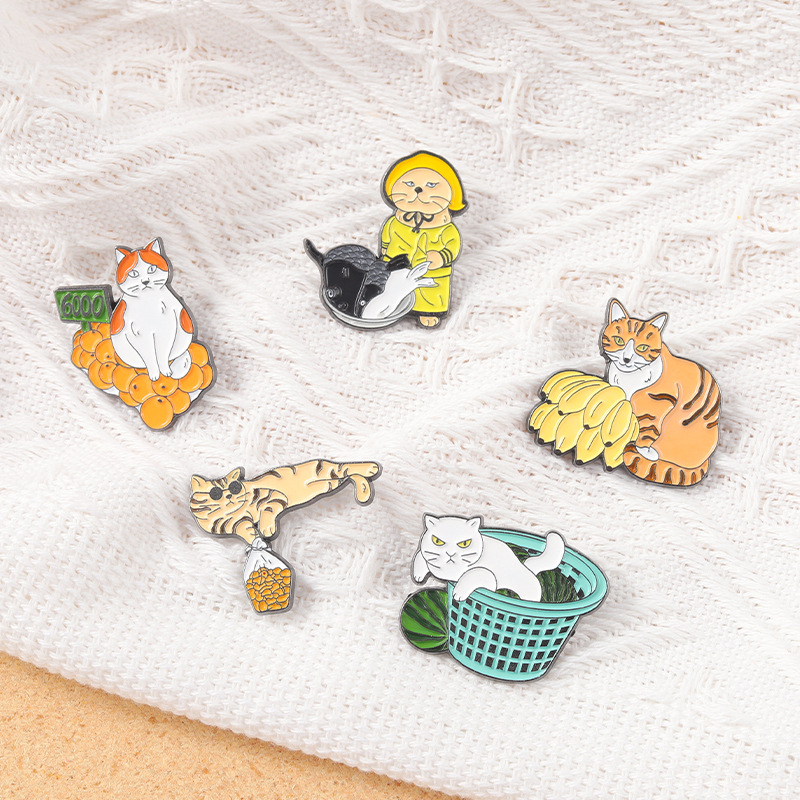Lucu Street Stall kucing pin E - Street Fashion Vendors ulasan dan harga