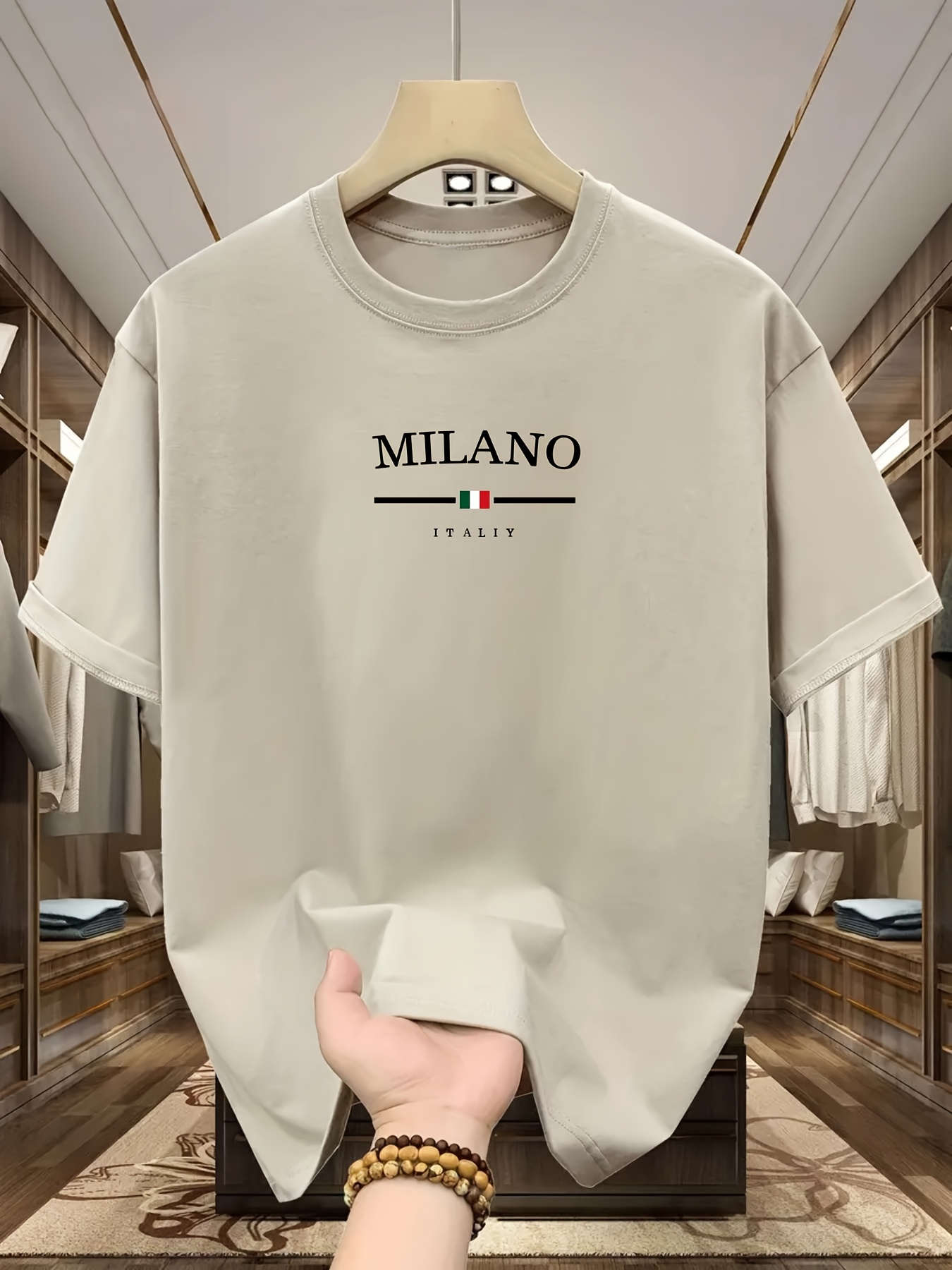 Kaos pria 100% katun murni, mo - Street Fashion Milan ulasan dan harga