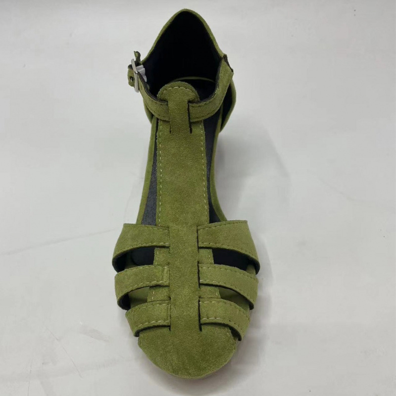 Sandal Wanita Hijau Suede Kitt - Street Fashion Dress ulasan dan harga