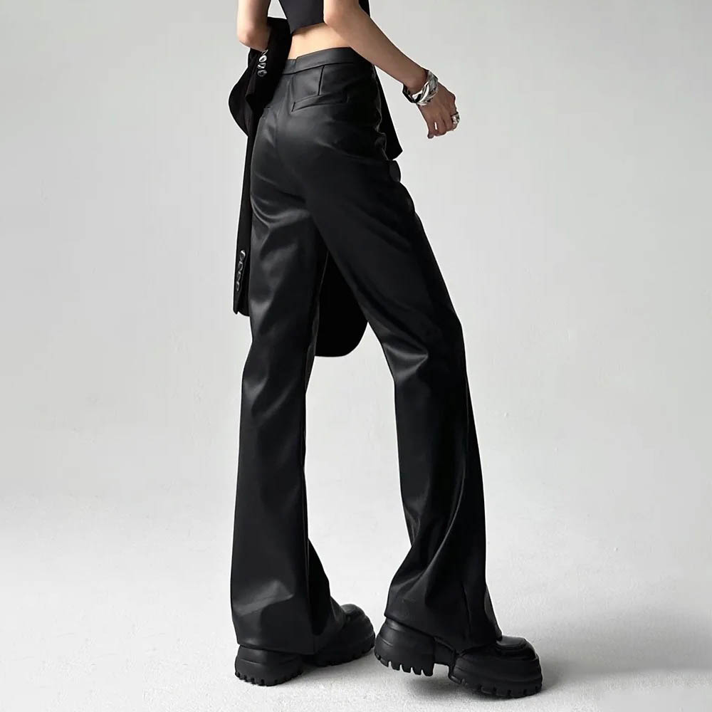 Celana Kulit PU Warna Solid Pr - Street Fashion Trends 2025 ulasan dan harga
