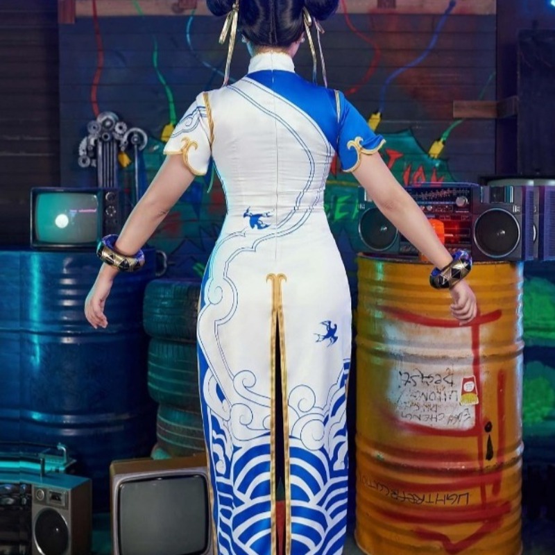 Kostum Game Chun-li Cosplay Ja - Street Fashion Dress ulasan dan harga