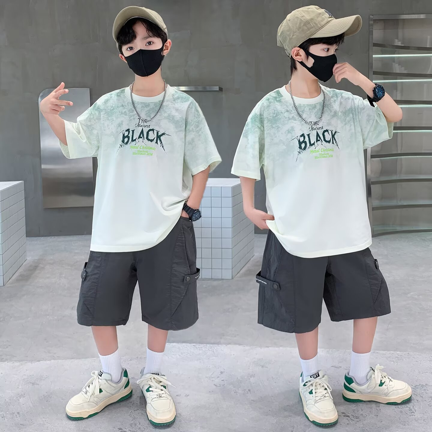 Setelan Musim Panas Baru Anak  - Street Fashion Japan 2025 ulasan dan harga
