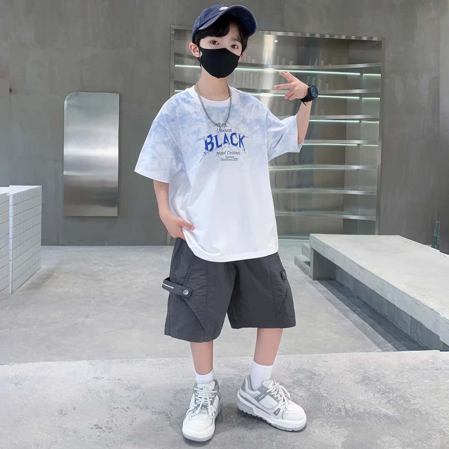 Setelan Musim Panas Baru Anak  - Street Fashion Japan 2025 ulasan dan harga