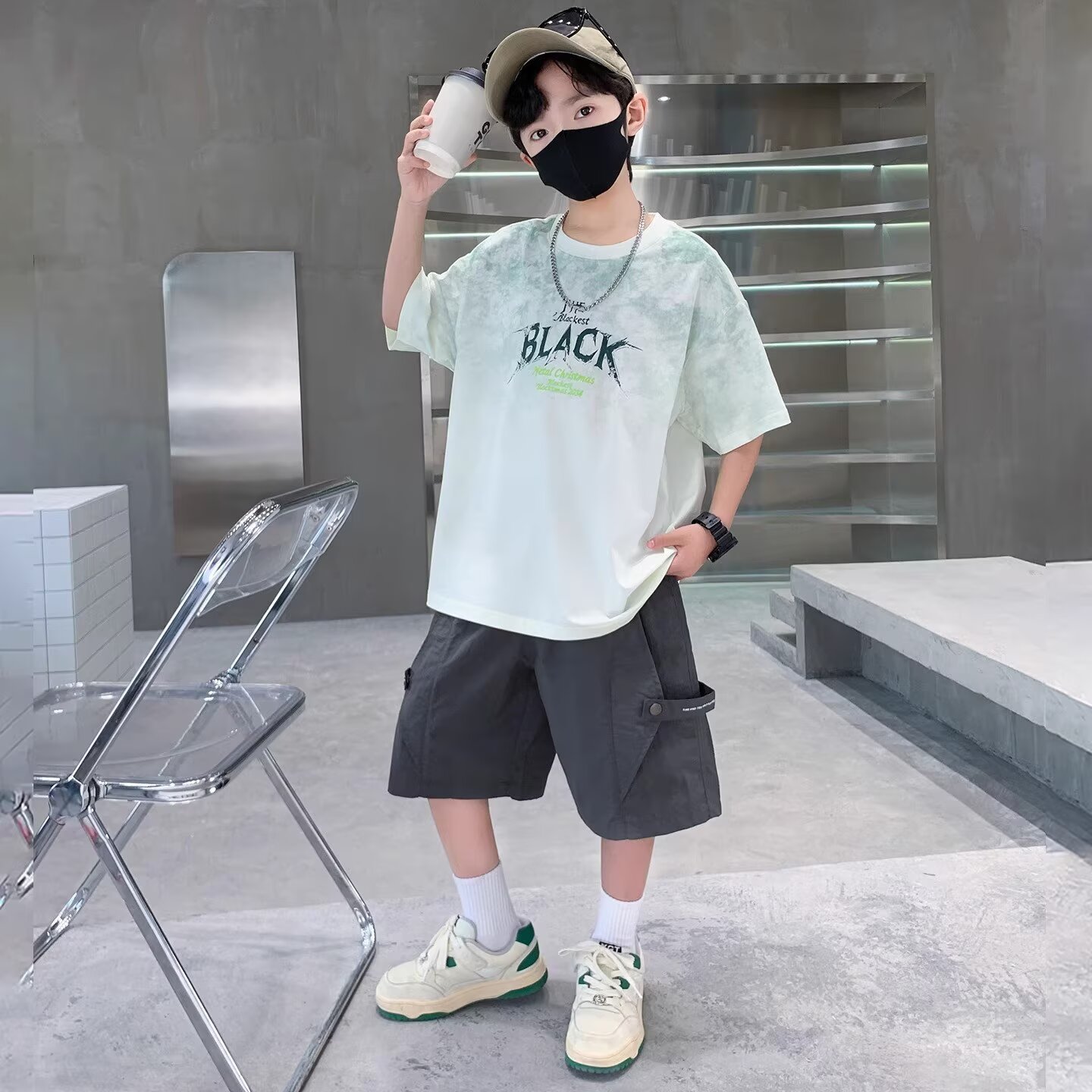 Setelan Musim Panas Baru Anak  - Street Fashion Japan 2025 ulasan dan harga