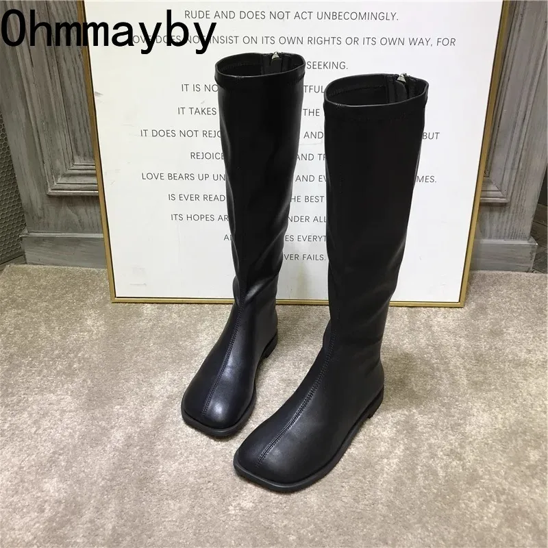 Sepatu bot panjang selutut unt - Street Fashion Winter ulasan dan harga