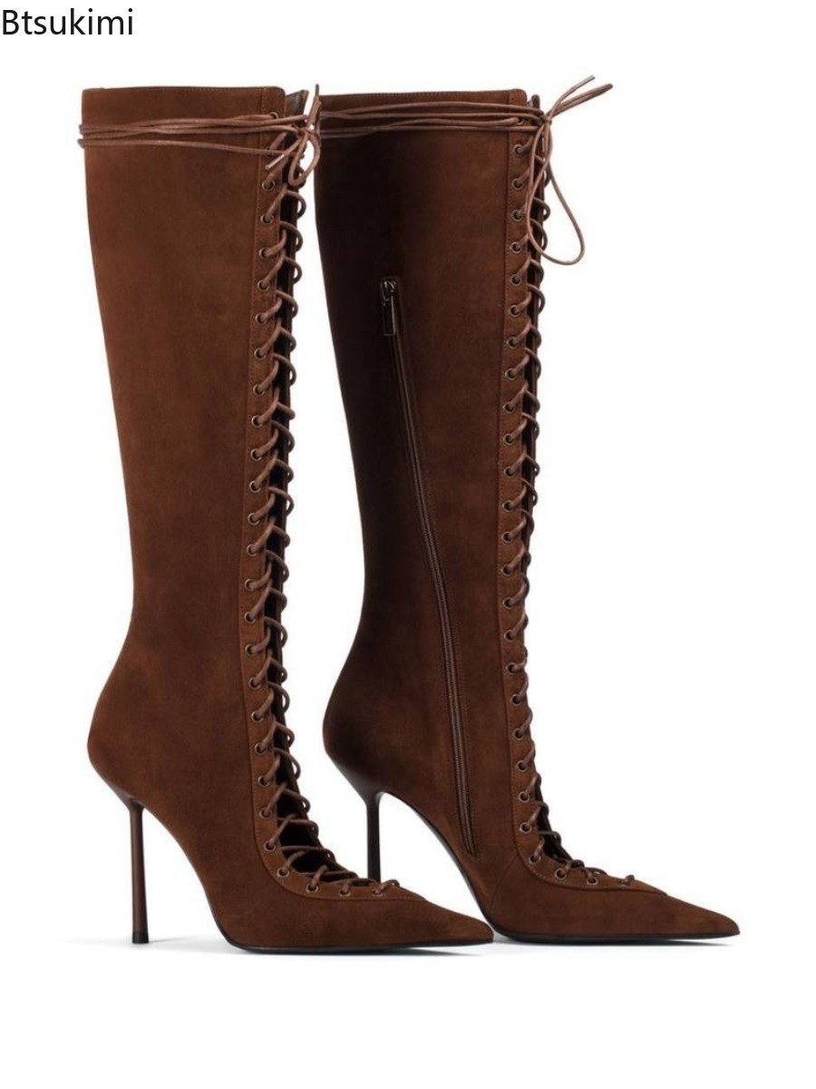 Sepatu Bot Hak Tinggi Stiletto - Street Fashion Luxury ulasan dan harga