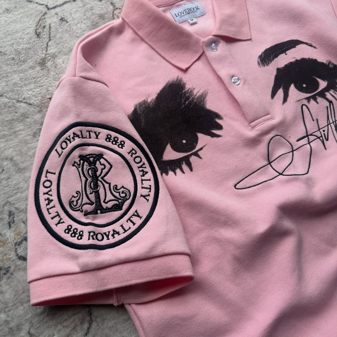 Kaos polo gaya retro Amerika,  - Street Fashion Logo Design ulasan dan harga
