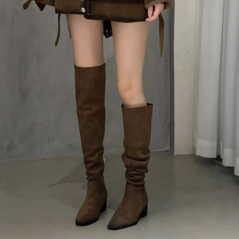 Sepatu Bot Tinggi Wanita Model - Street Fashion Female ulasan dan harga