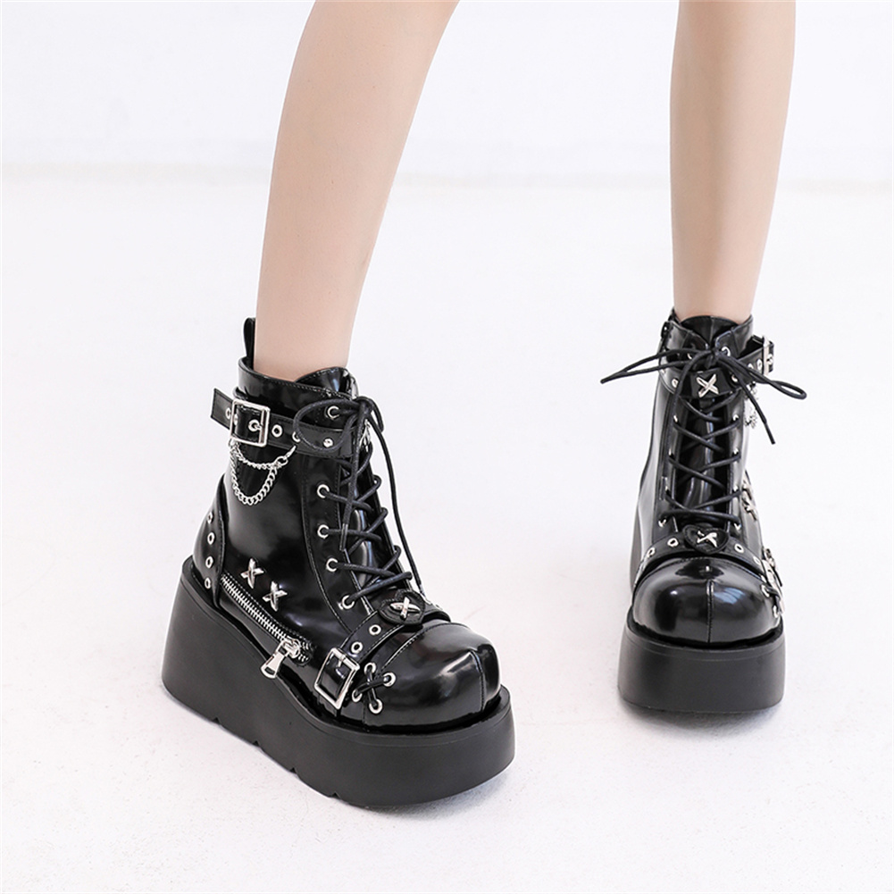 Sepatu Bot Pergelangan Kaki Pl - Street Fashion Female ulasan dan harga