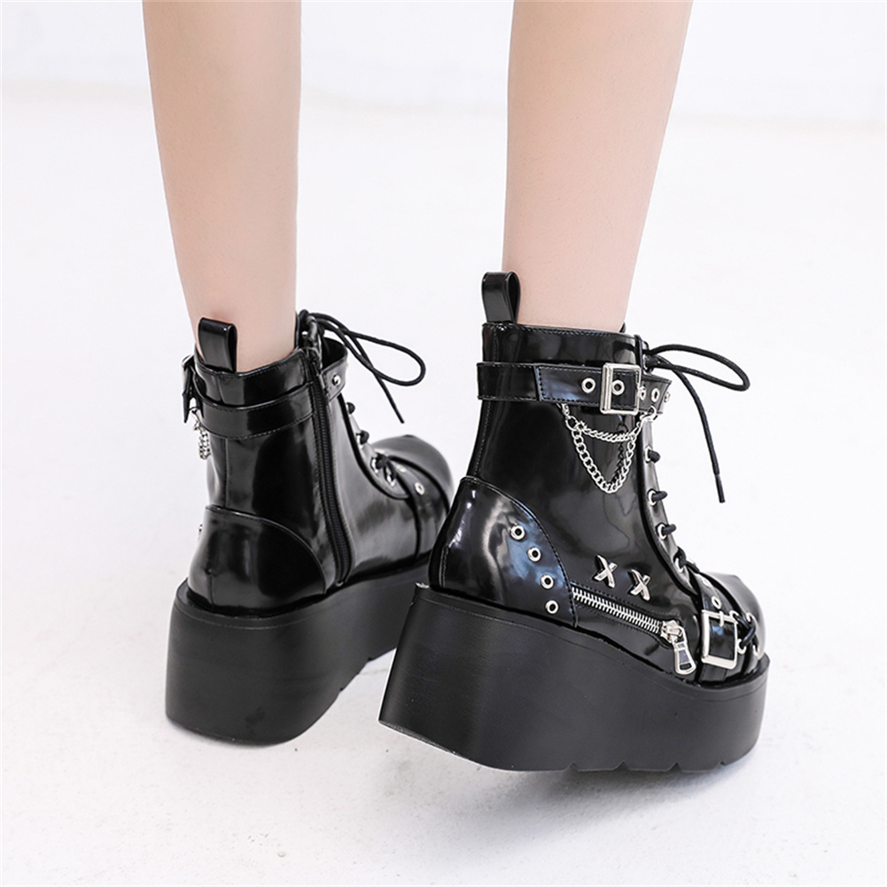 Sepatu Bot Pergelangan Kaki Pl - Street Fashion Female ulasan dan harga