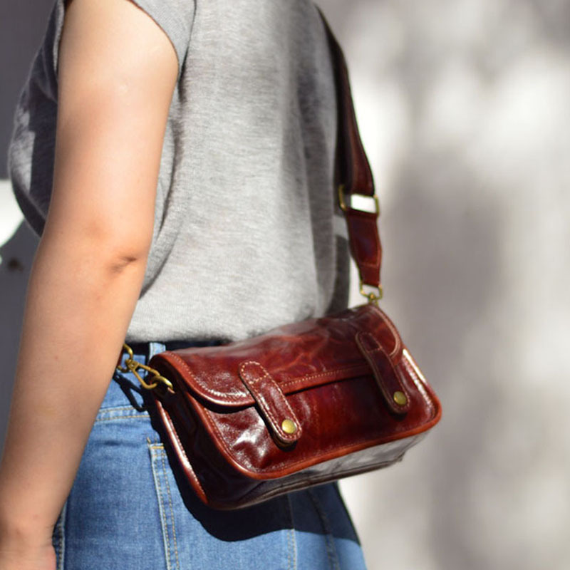 Tas Bahu Retro Kasual Kulit Ta - Street Fashion Com ulasan dan harga